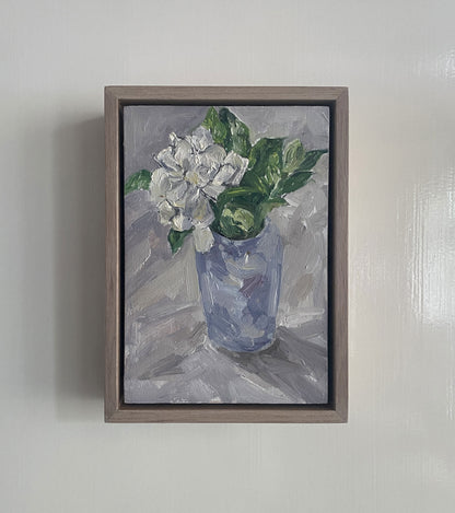 Gardenia in Purple Vase