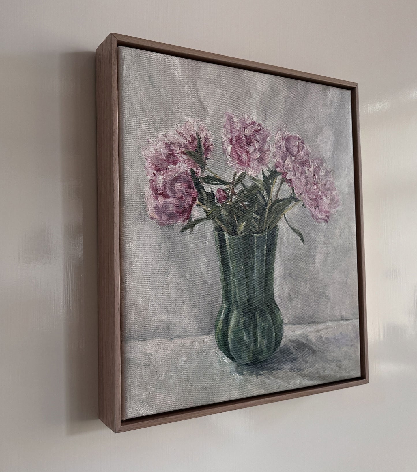 Peony in Green Vase