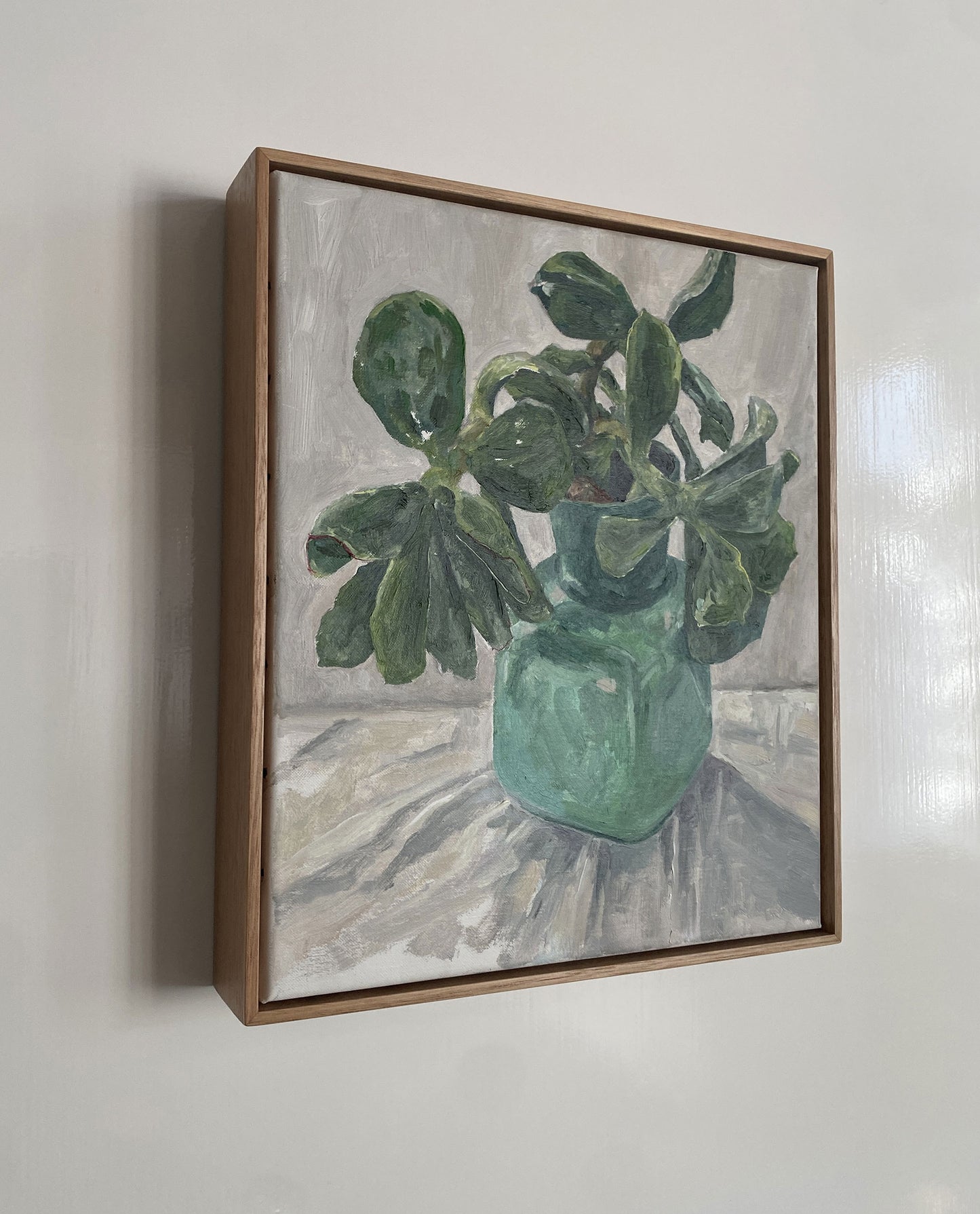 Succulent in Green Vase