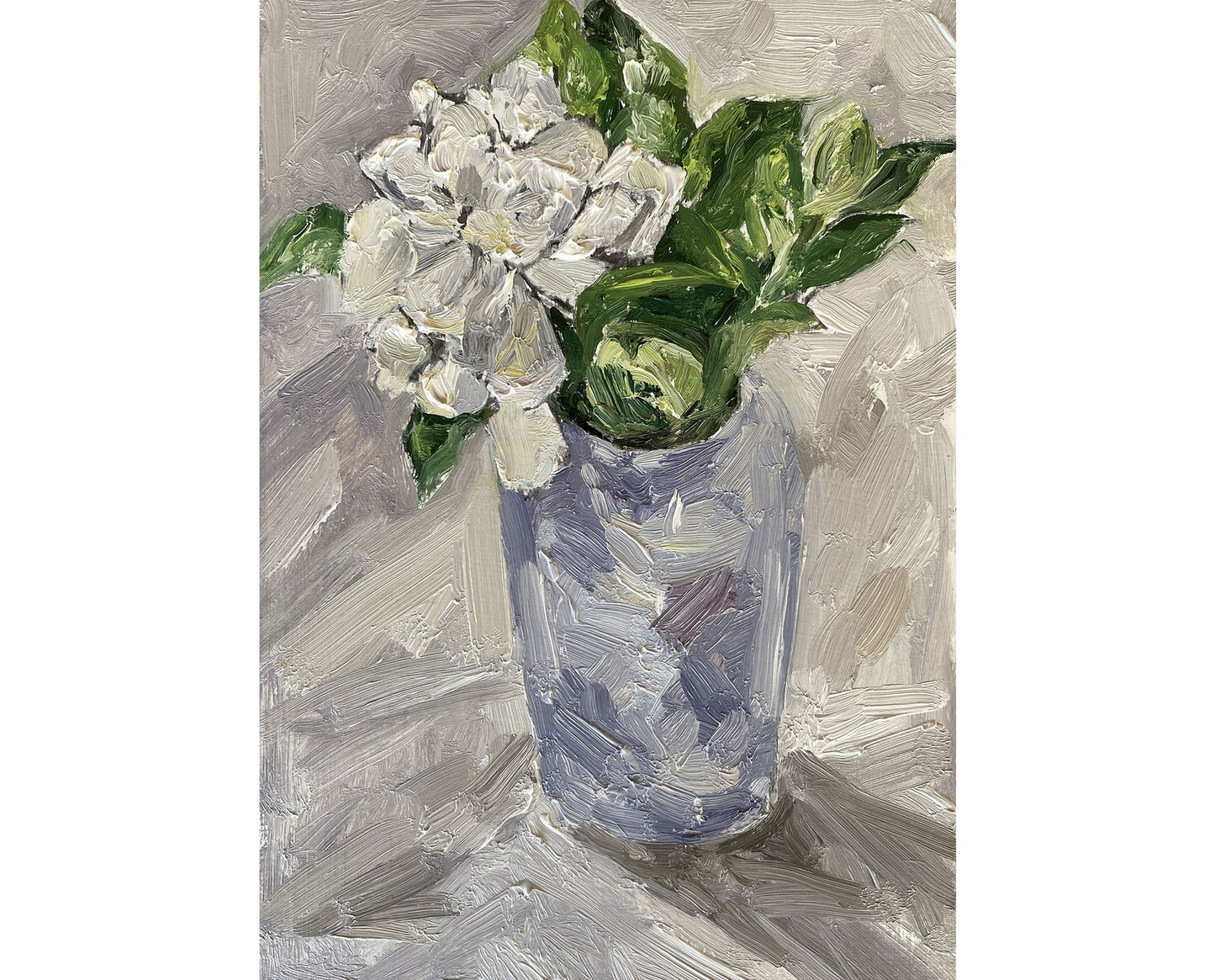 Gardenia in Purple Vase