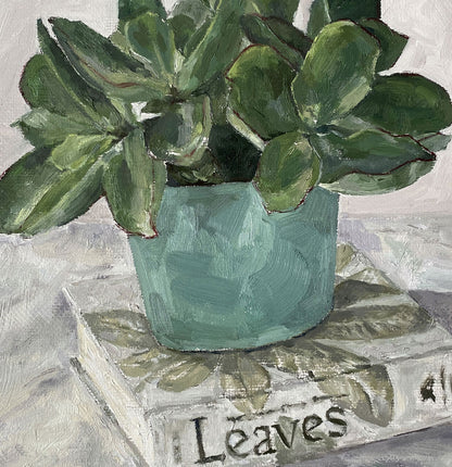 Succulent on Book 'Leaves'