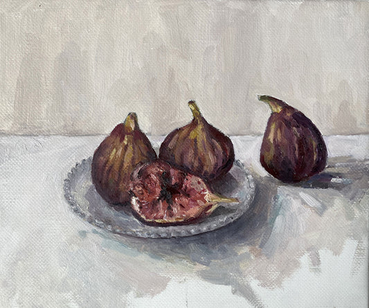 Fig on Ceramic Plate