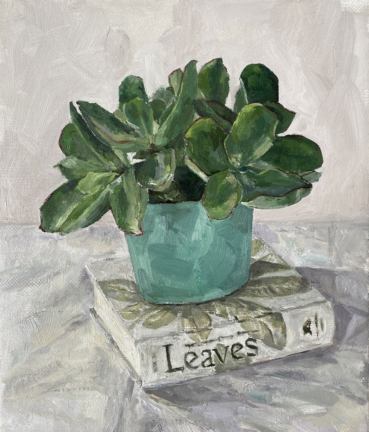 Succulent on Book 'Leaves'